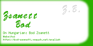 zsanett bod business card